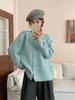 2025 Autumn/Winter Korean Style Soft & Fluffy Knit Cardigan with Gold Buckle and Round Neck for Women