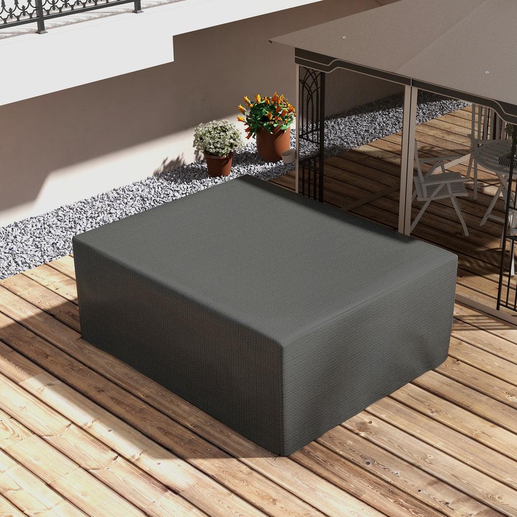 235 x 190 x 90 cm Grote Terrasmeubelhoezen, Buiten Tuinmeubel Beschermhoes Beschermer Waterdicht Anti-UV Grijs