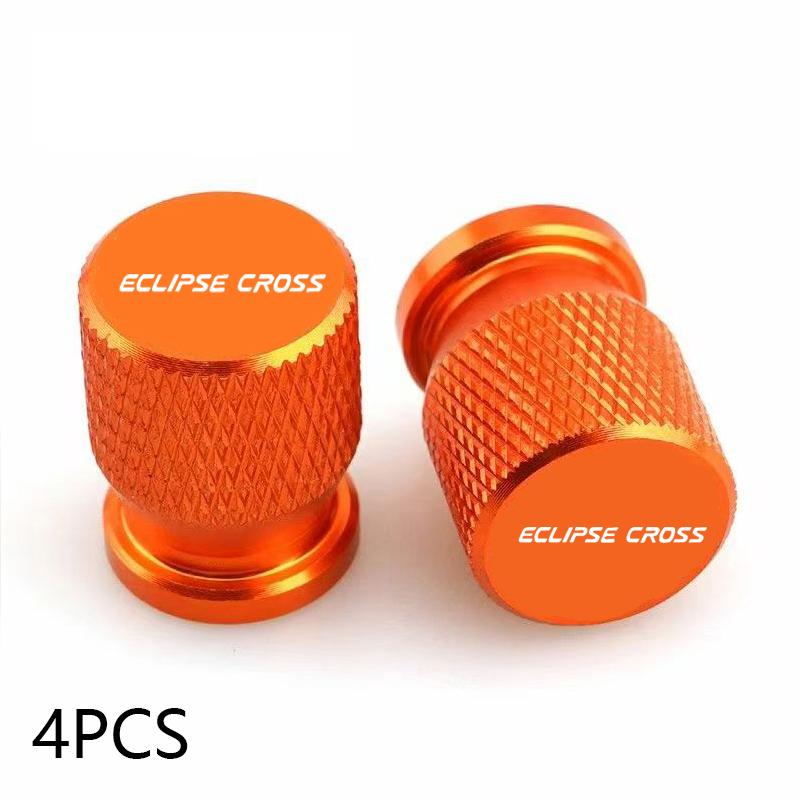 Car Wheel Tire Valve Caps Tyre Stem Covers Airdust Waterproof For Mitsubishi Eclipse Cross Badge Ralli Art 4PCS