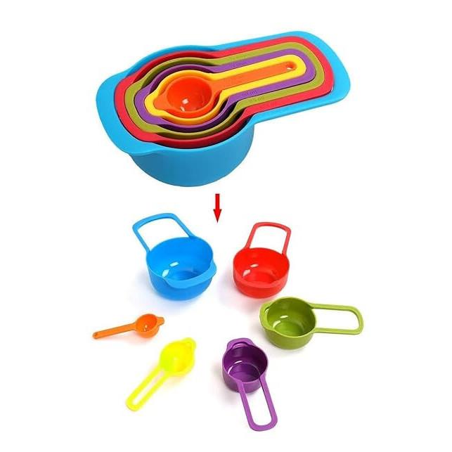 RSINC 6 Pcs Measuring Baking Spoons Cups Kitchen Tools Teaspoon Rainbow Colors JL186515847711