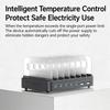 288W High-Power GaN Desktop Charging Station 8 Ports USB Multi-Port Charger with Retractable Cable for Mobile Phones & Computers