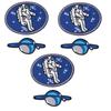 6pcs Iron-On Embroidery Patches Cartoon Astronaut Pattern Sewing Patches Accessories  For Backpacks