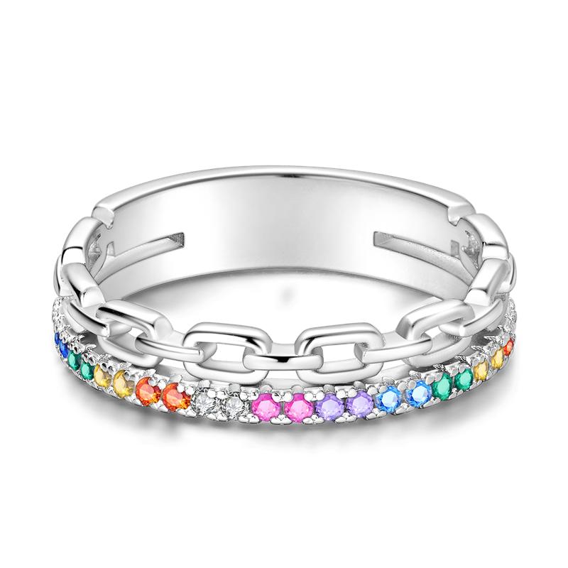 Daisy Sparkling Crown Ring Colorful Star Moon Butterfly Evil Eyes for Women Original Rings Classic Wedding Jewelry