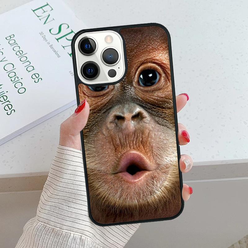 Orangutan Monkey Primates Animal Phone Case cover For iPhone 17 Air 15 16 16e 14 13 12 11 Pro Max Coque For Apple PLUS fundas