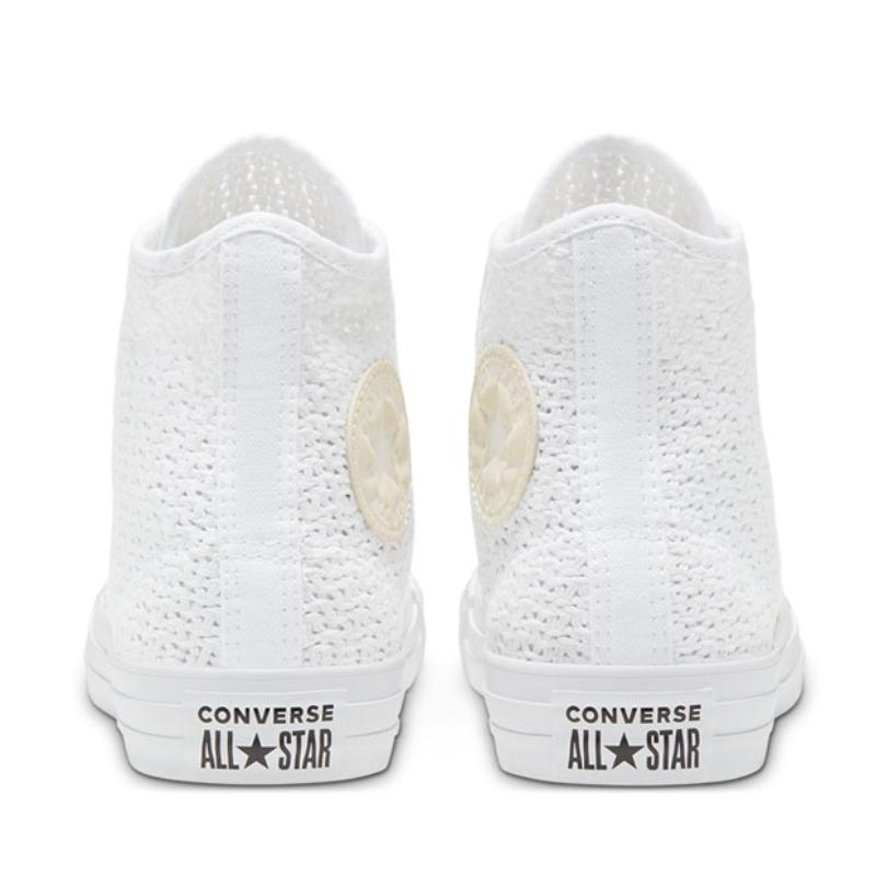 Converse Chuck Taylor All Star Summer Getaway Comfortable Casual Non-Slip Abrasion Resistant High-Top Canvas Shoes Women's White