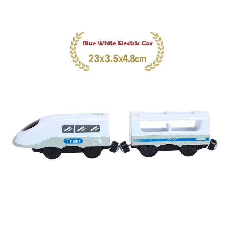 Kids RC Electric Train Set Locomotive Magnetic Train Diecast Slot Toy Fit for Wooden Train Railway Track Toys for Children Gifts