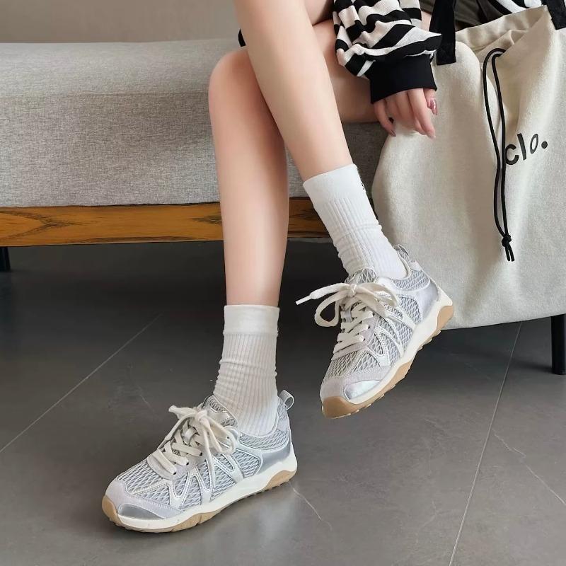 Fashion 2025 Women's Fashionable Casual Sport Shoes Breathable Mesh Version Autumn New Style Design Comfortable Rubber