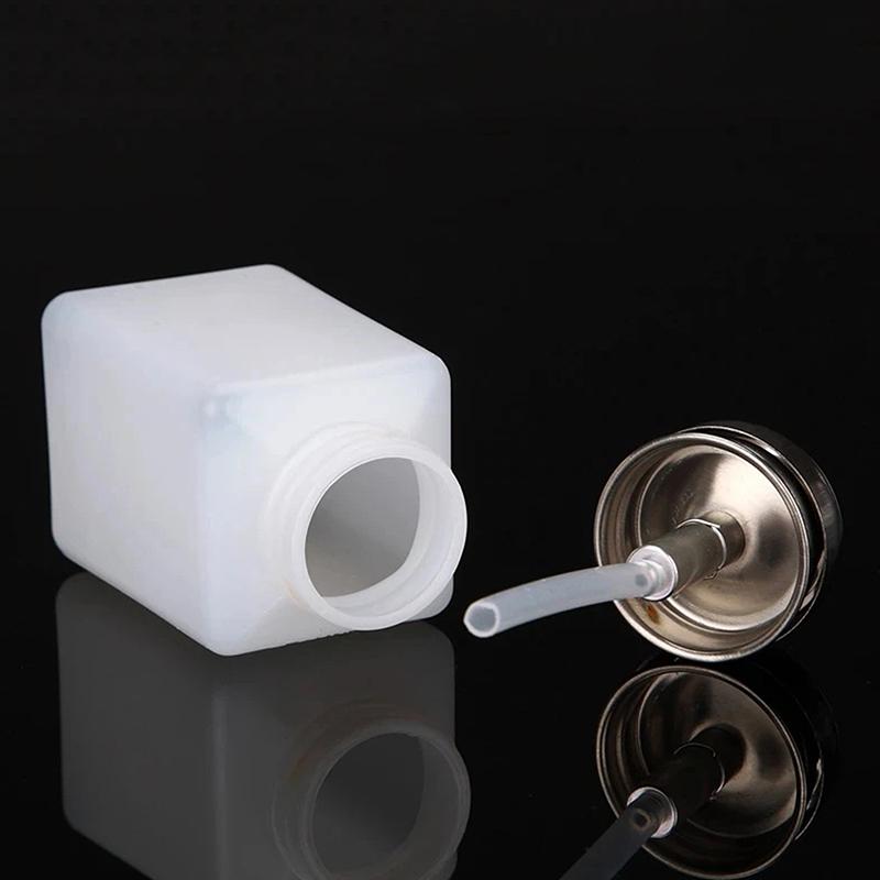 200Ml Liquid Alcohol Bottle Anticorrosive Press Type Bottle With Stainless Steel Cap Industrial Alcohol Dispenser