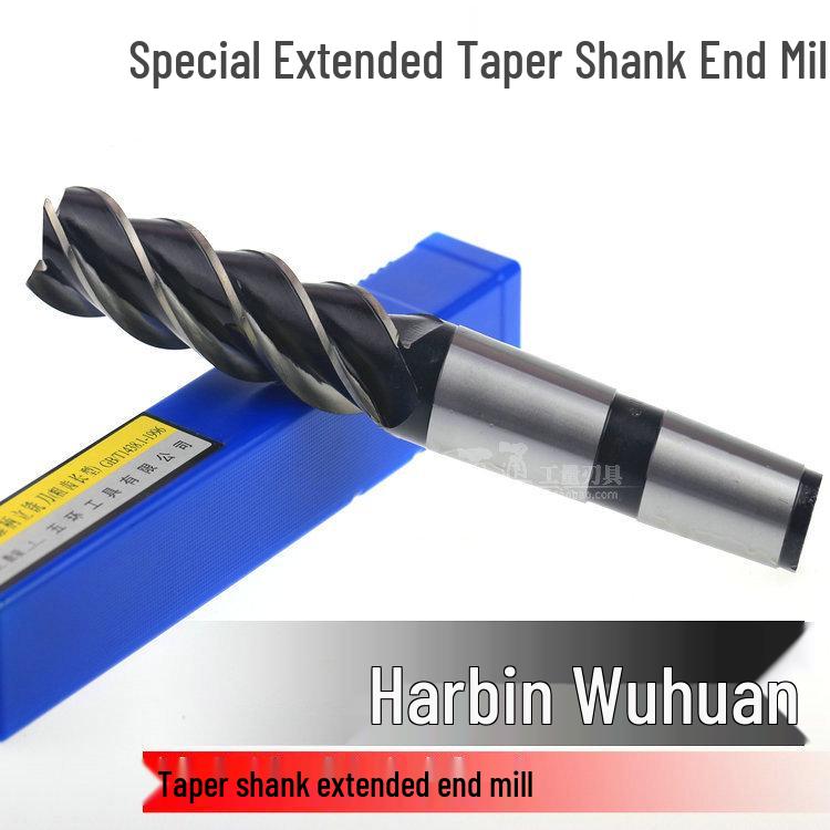 Five Rings Extended Taper Shank End Mill: Sizes 14-25mm, Lengths 32-200mm