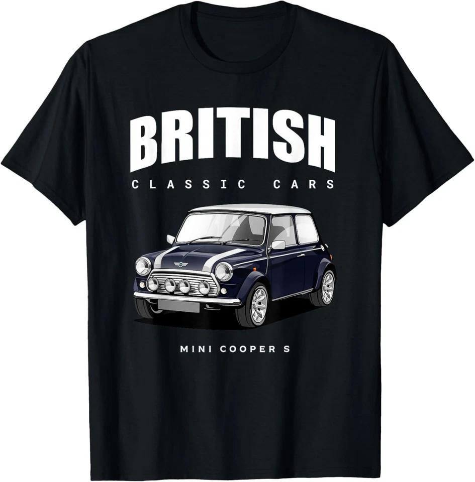 British Classic Car Dark Blue Mini sports car T-Shirt 3XL