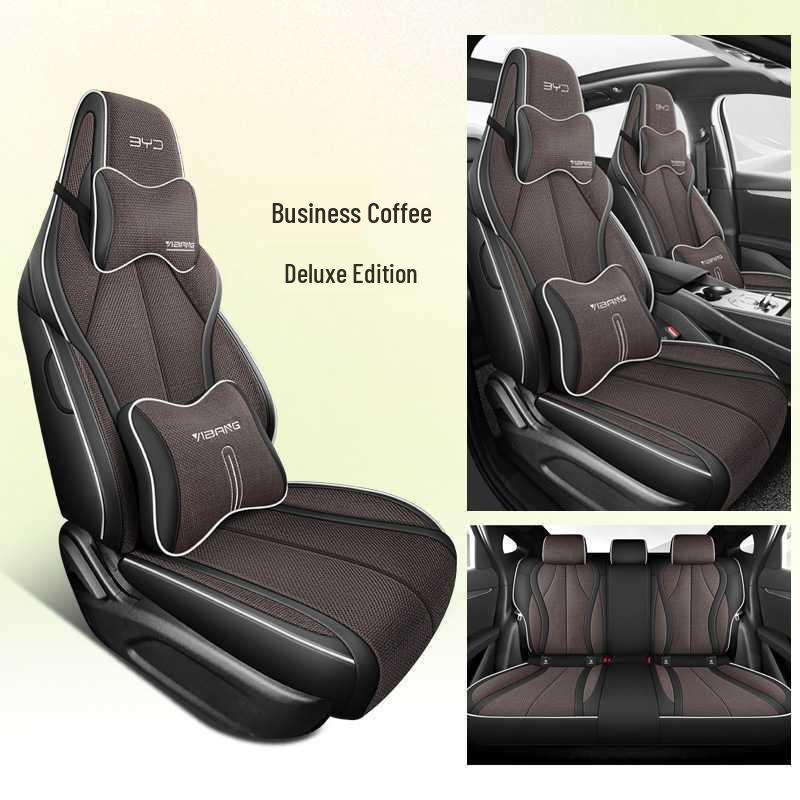 All-Season Linen Car Seat Covers for BYD Seal 06dmi - Breathable and Comfortable