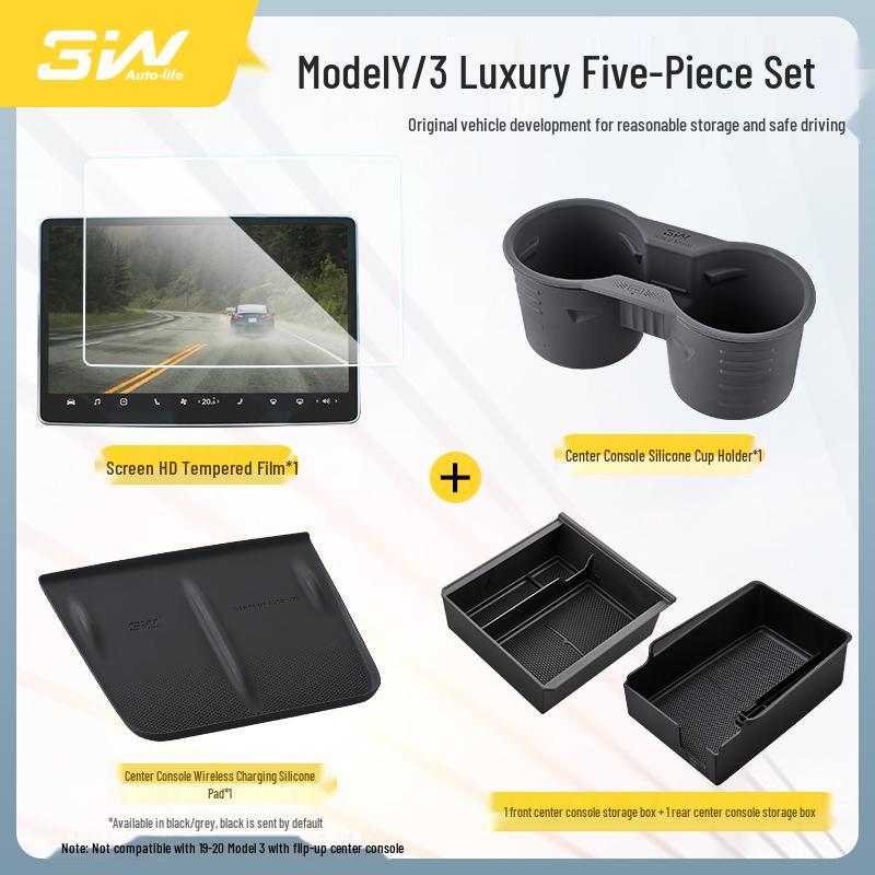 Tesla Model Y & 3 Displayschutz - Gehärtetes Glas, HD-Displayfolie, Schutz für die Mittelkonsole.