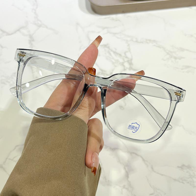 Large Anti-Blue Light Glasses - Unisex Fashion for Men & Women, European & Korean Style, Celebrity & Student Myopia Glasses