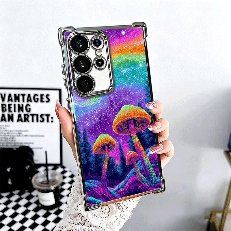 Weird Psychedelic Mushroom Soft Phone Case For Samsung Galaxy S26 Ultra S25 Edge S24 FE S23 Plus S22 S21 + S20 Plating Anti-Fall