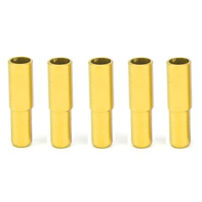 DUUTI 5 Stück Aluminiumlegierung Fahrrad Bremskabelschlauch Endkappe für 5mm Kabel Bremskabel Kappen Zubehör Gold