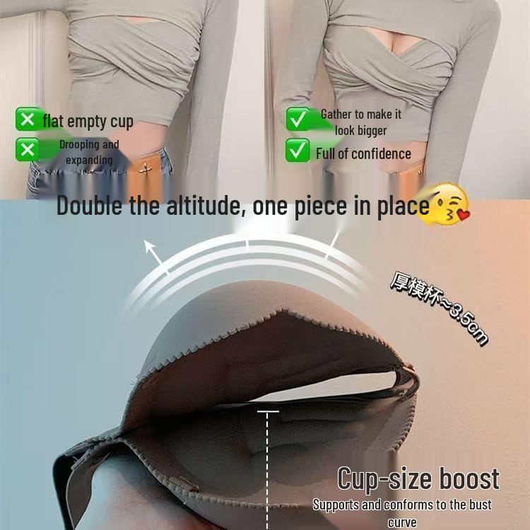 Women's Seamless Strapless Anti-Sagging Half-Cup Bra - Small Chest Enhancing, Non-Slip, Thickened, Sexy, Summer Style