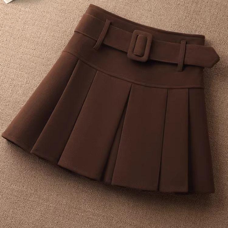 

Уничтожьте зимнюю моду: Короткая плиссированная юбка с шерстяными свитерами для миниатюрных женщин, чтобы выглядеть стройно и шикарно XXL кофейный