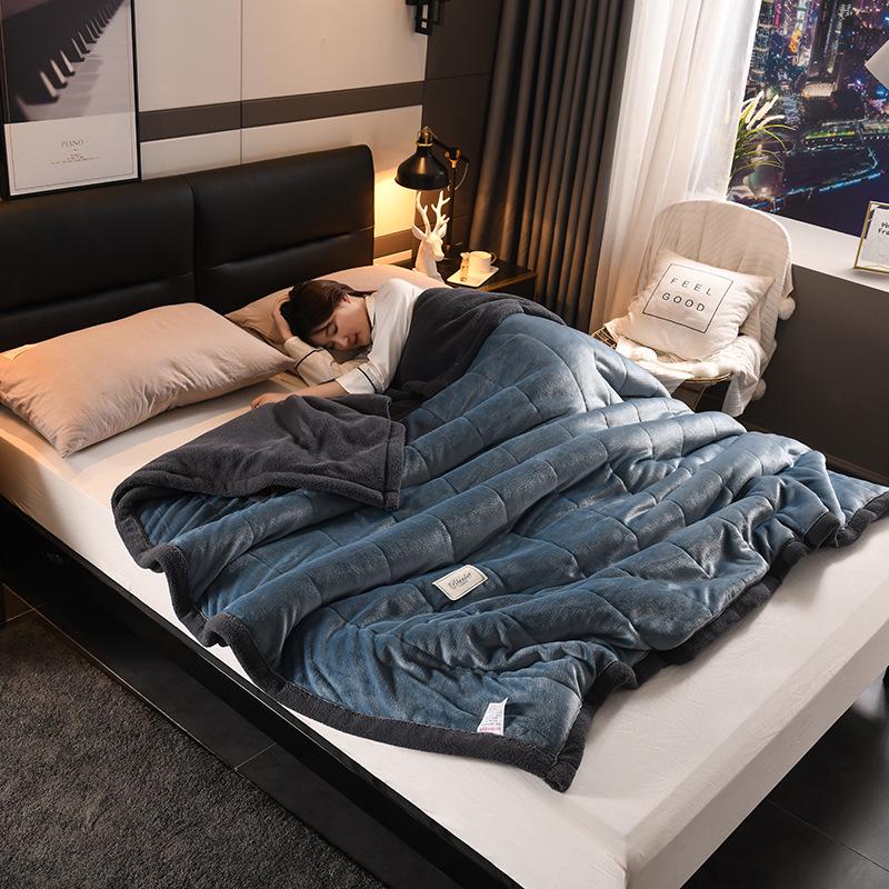 

Трехслойное толстое фланелевое и шерстяное одеяло для осени/зимы 200x230cm