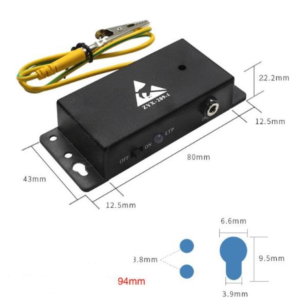 Anti-static Wrist Strap Tester Black ESD Stainless Steel