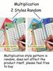 Math Flash Cards for Kids – Addition Subtraction Multiplication Division Learning Toys (Random Pen & Ring Color)