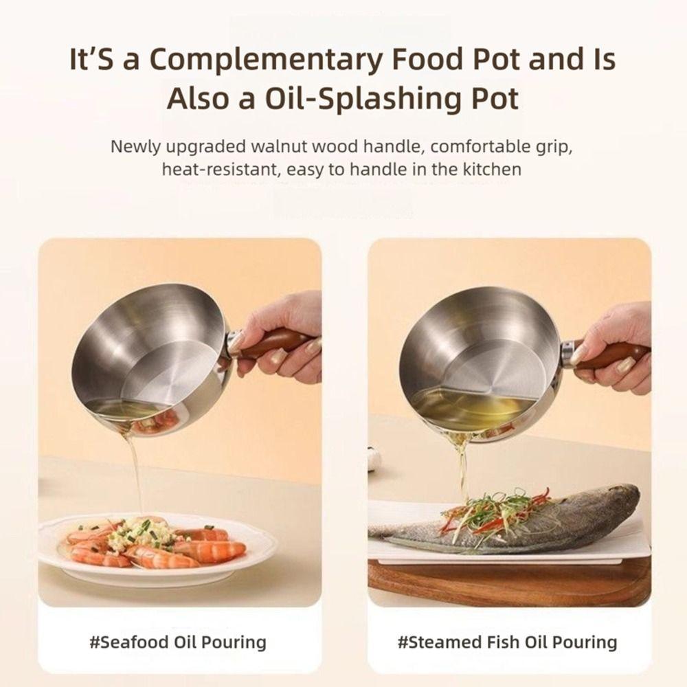 Silver Small Cookware 304 Stainless Steel Mixing Bowl Complementary Food Pot  Universal