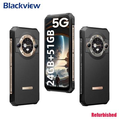 Refurbished Blackview BL9000 5G 24GB 512GB Robustes Smartphone 6.78" 2.4K FHD+ Mobiltelefon 50MP 8800mAh 120W Dual-Display