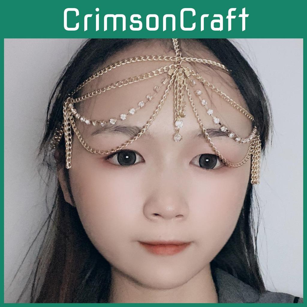 Elegant Rhinestone Multi Layer Chain Tassel Design Women Jewelry Headwear For Women