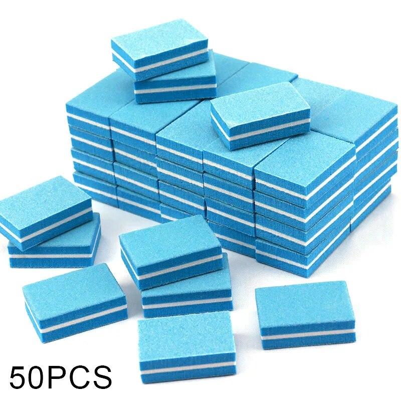 50pcs Double Sided Mini Nail File Block Sanding And Polishing Nail Care Tools Nail Care Filesanding And Polishing Nail File