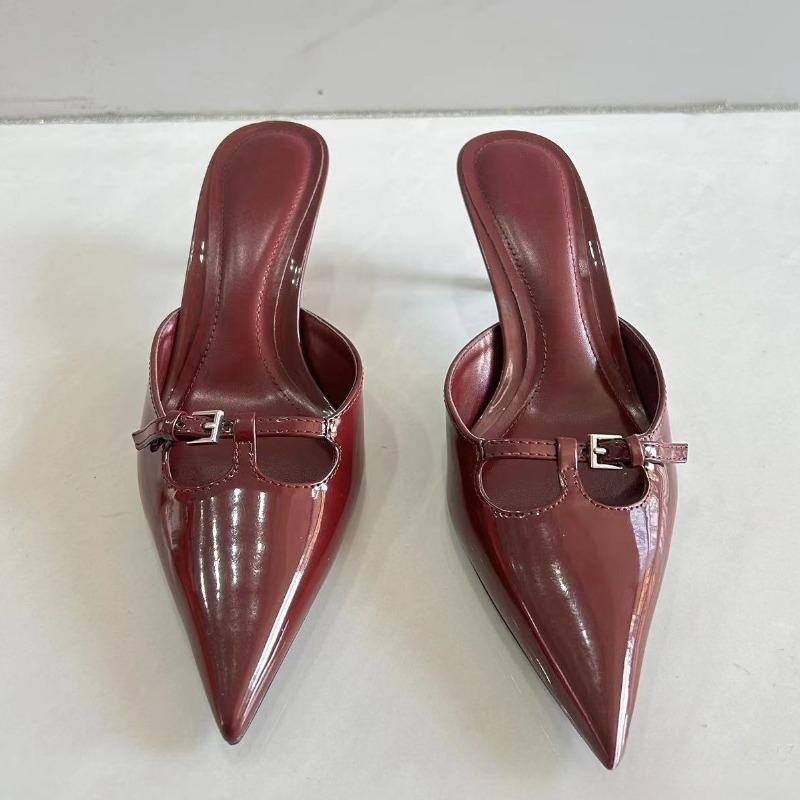 Fashion Sexy Pointed Toe High Heels Women Sandals Luxury Brand Designer Elegant Summer Footwear Slingbacks New Lady Mules Shoes