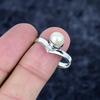 Pearl Gemstone Handmade 925 Sterling Silver Jewelry Ring Size 11.5 MM-3429