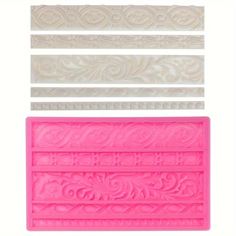 1 szt. Silikonowa forma kwiatowa z perełkami i koronką - Narzędzie do pieczenia do DIY Dekoracji Ciasta, Lukru Plastycznego i Czekolady