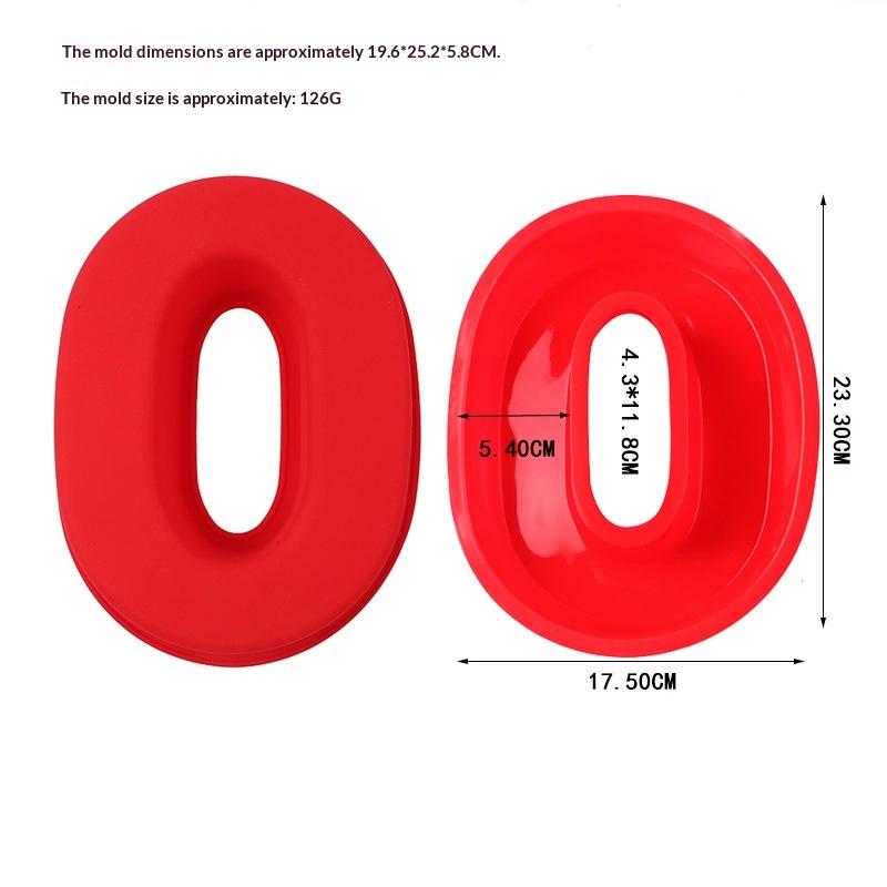 1 Stück 10 Zoll Zahlen Backformen Große Silikon 3D Zahlenkuchenformen DIY Backformen Zahlenform 0-9 Für Geburtstag