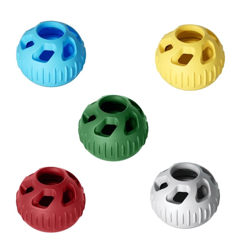 Dog Chew Toy for Small To Large Breeds Leak Food Fillable Treat Ball Teether Silicone Training Toy To Relieve Boredom