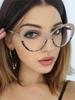 Transparent Computer Glasses Frame Women Men Anti Blue Light Polygon Eyewear Blocking Glasses Optical Spectacle Eyeglass