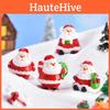 Adorable Resin Snowman And Santa Figurines For Diy Miniature Christmas Scenes