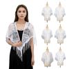 With Tassel Women Shawl Hollow Tulle Shawl Fashion Scarf Evening Prom Cape  for Party