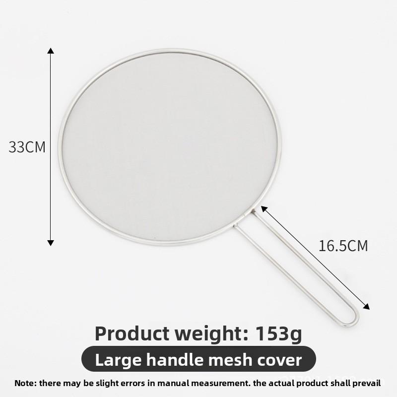 Stainless Steel Oil Mesh Pot Lid Cover Oil Cooking Splatter Screens Guard for Frying Pan Kitchen Accessories Gadgets Tools