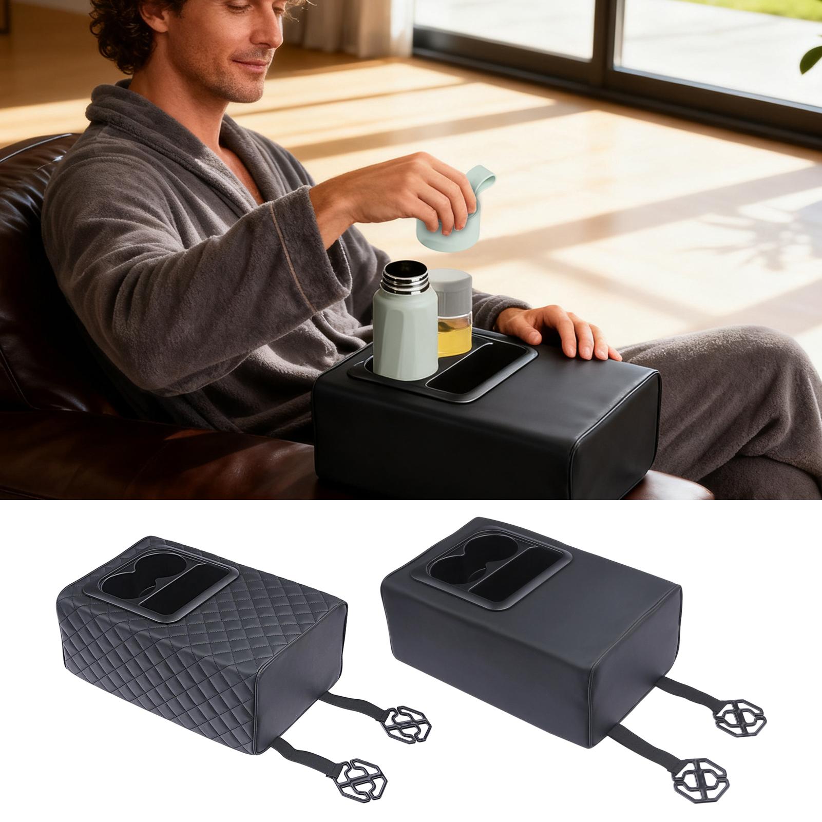 Car Rear Seat Armrest Box Small Automotive Interior Storage Organizer Second Row Rear Central Armrest Box Armrest Cup Holder Pad