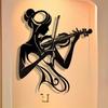 Elegant Violin Girl Metal Wall Art. It Serves As A Decoration For Vintage - Style Homes, Offices, Coffee Shops