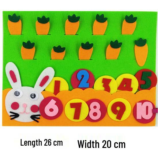 Colț de grădiniță DIY: Materiale Didactice Puzzle Numere din Pâslă