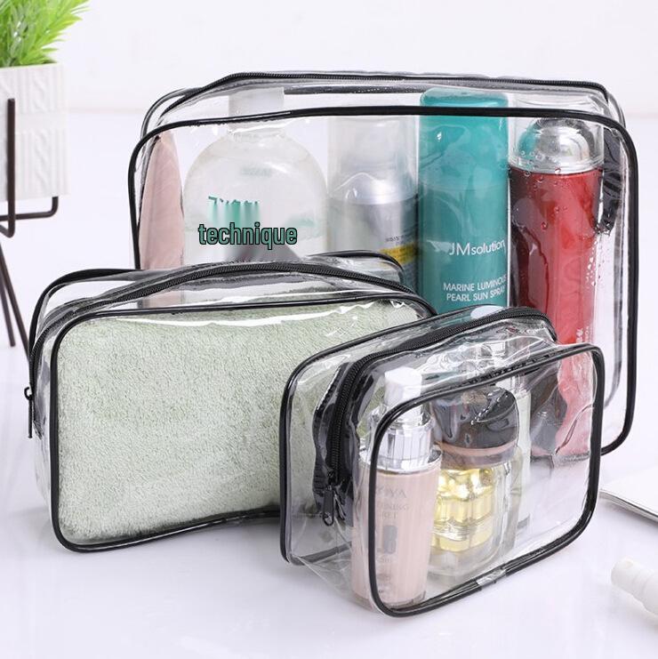 Clear Waterproof Travel Toiletry Bag - Portable, Durable PVC Cosmetic Organizer