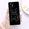 French Bulldog Clear Case For Xiaomi Redmi Note 11 Pro 10 9 9S 8 8T 7 9A 9C 9T 10 10C K40 Transparent Soft Phone Cover
