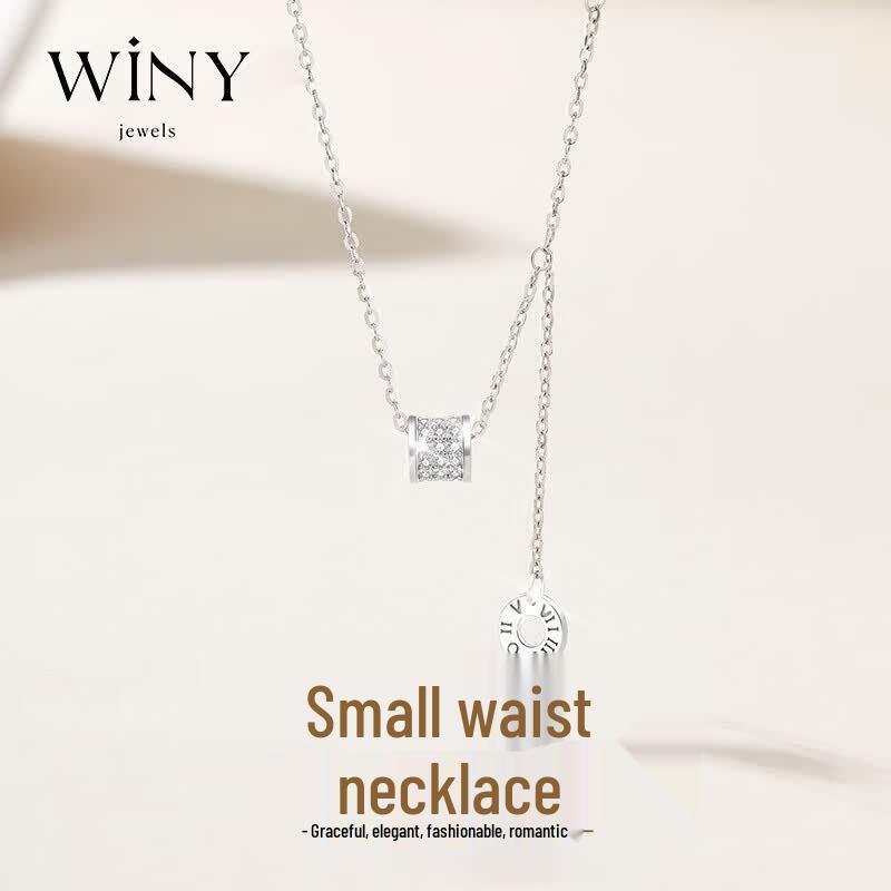 Winy Sterling Silver  Little Waist  O-Chain Necklace for Women