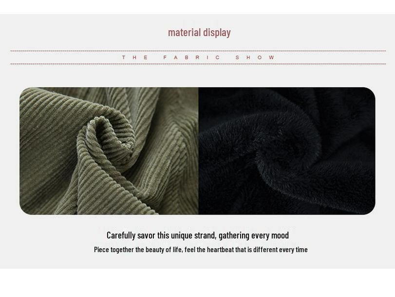 Corduroy Women's Plus Size Casual Short Jacket - Spring & Autumn Fashion for Middle-Aged