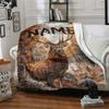 Autumn Forest Stag Majesty Throw Customizable Blanket Personalized Name Warmthful Decor Throw For Sofa Couch Office Bed Picnics Ideal For All Seasons