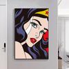 Krása Ženy Červené rty Umělecké dílo Roy Lichtenstein Plakát Umělecké plátno Nástěnné obrazy pro předsíň Dívka Ložnice Domácí dekorace Dárek Bez rámu