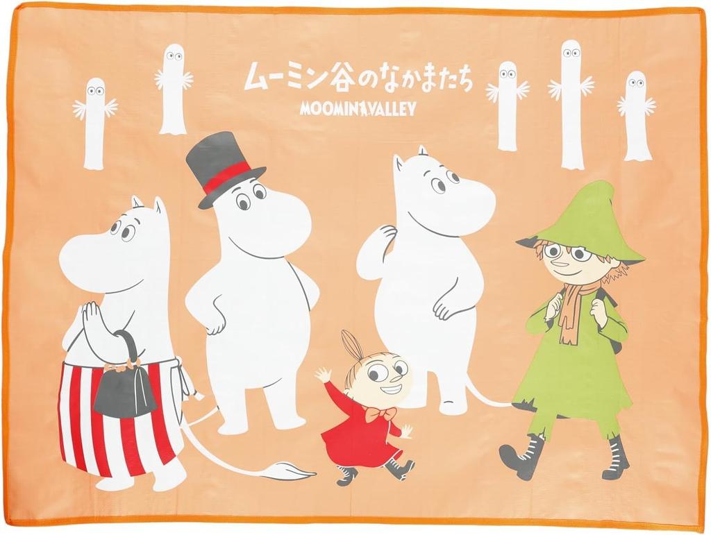 Moomin Leisure Sheet L for People 90 X 120 Cm Leisure Mat Foldable Leisure Time Set Slider 2-3 (leisure Sheet, Bag)