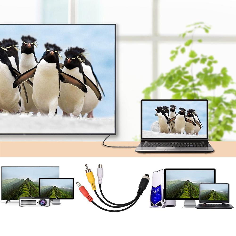 Video-Rekorder für Auto Verlängerungskabel Luftstecker Buchse auf AV Buchse Stecker DC Stecker Monitor Adapter