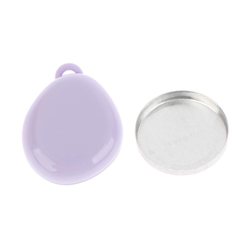 Colorful Keychain Empty Makeup Compact Diy Refill Case With Aluminum Tray Portable Cosmetic Storage Small Blush Container