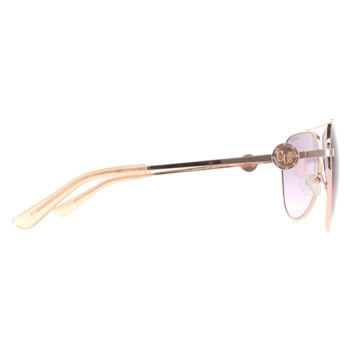 Lunettes de soleil - Guess - GF6140 28T - Or rose brillant - Bordeaux Gradient - Aviator